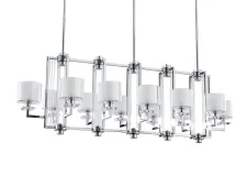 NEWPORT 4400 4408+4/S chrome , Люстра, Chrome Clear crystal Clear glass L157*57*160 cm E14 12*40W
