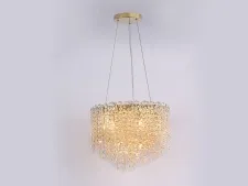 NEWPORT 10900 10909/C gold , Люстра, Polished champagne gold Clear crystal D40*H28/128 cm G9 9*40W