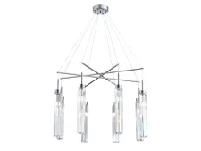 NEWPORT 4520 4524+4/S chrome , Люстра, Chrome Clear crystal D69*H51 cm G9 8*25W