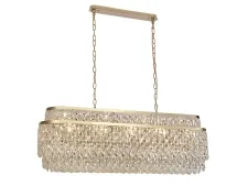 NEWPORT 8530 8530/120 C oval gold polished , Люстра , Gold polished Clear crystal L120*30*H40/200 cm E14 20*40W