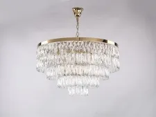 NEWPORT 10120 10129+9/C gold , Люстра, Polished champagne gold Clear crystal D80*H48 cm E14 18*40W