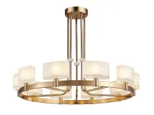 NEWPORT 4330 4338+2/C new gold , Люстра, French gold White matt glass D80*H55,7 cm G9 10*40W