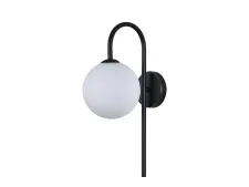 NEWPORT 3840 3841/A black+gold , Бра, Black+gold Glass matt white L15*H41*Sp23,2 сm G9 1*25W