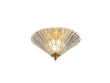 NEWPORT 8350 8356/PL mat.light gold , Потолочный светильник, Matte light gold Clear glass D40*H21 cm G9 6*25W