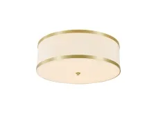 NEWPORT 3550 3555/PL brass , Потолочный светильник, Brass Shade beige D50*H16,5 cm E27 5*25W