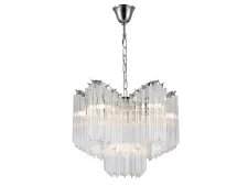 NEWPORT 8900 8906/C nickel , Люстра, Nickel Clear glass D41*H31/200 cm G9 6*40W