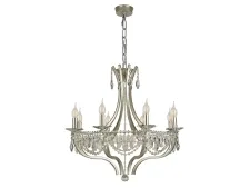 NEWPORT 8630 8638/C silver , Люстра, Matte silver Clear crystal D67*H65/200 cm Е14 8*40W